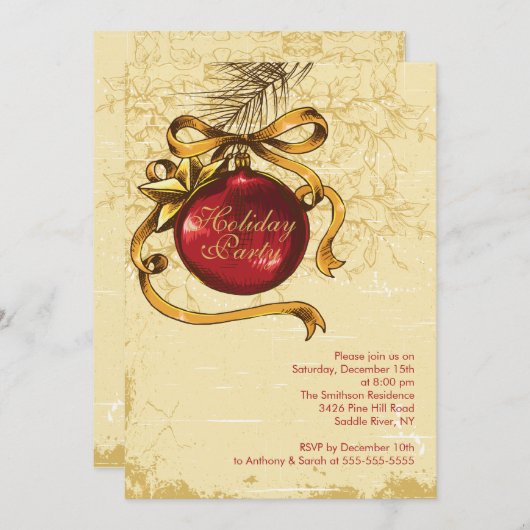 Kerstfeestdag kerstfeest kaart (Voorkant / Achterkant)