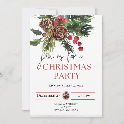 Kerstfeestdag kerstfeestdag kaart (Voorkant)