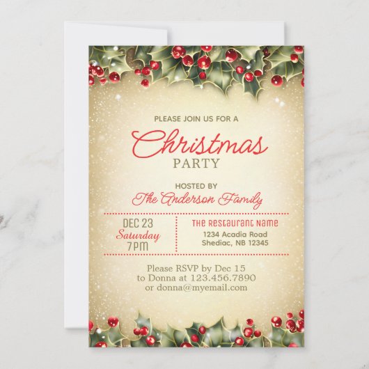 Kerstfeestdag kerstfeestdag kaart (Achterkant)