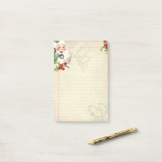 Kerstfeestdag kerstfeestelijke kerstcadeaupapier post-it® notes (Op bureau)