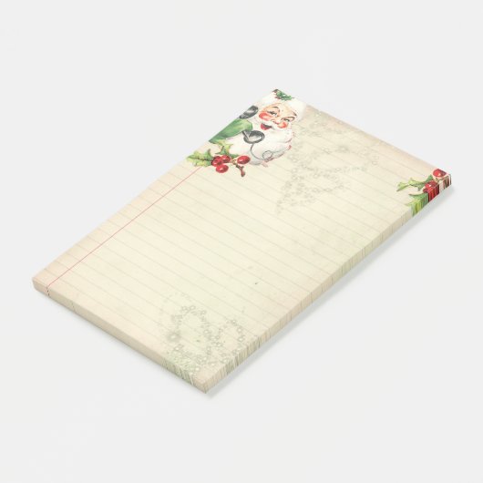 Kerstfeestdag kerstfeestelijke kerstcadeaupapier post-it® notes (Schuin)