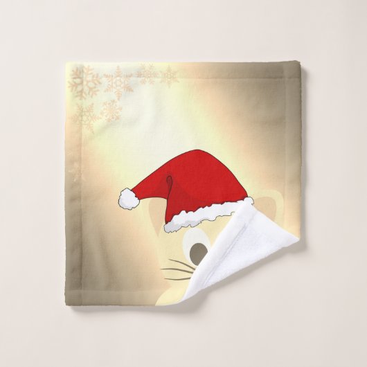 Kerstfeestdag, kerstkerstmis, kerstmis, Snowflakes Bad Handdoek (Wasdoekje)