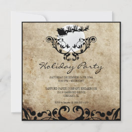 Kerstfeestdag — Kerstman en rendier Kaart