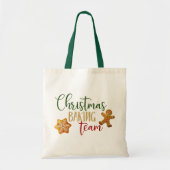 Kerstfeestdag - "kerstteam" - Grn Tote Bag (Voorkant)