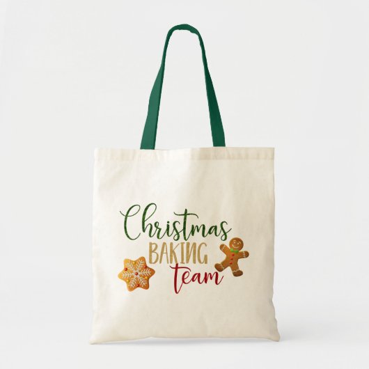 Kerstfeestdag - "kerstteam" - Grn Tote Bag (Voorkant)