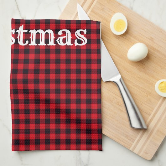 Kerstfeestdag keukenhanddoeken (Quarter Fold)