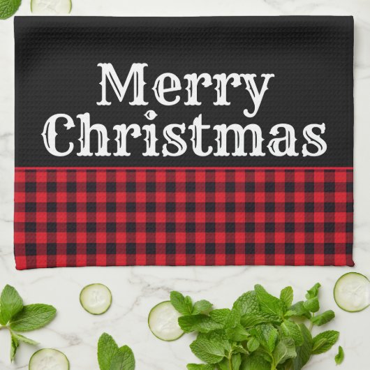 kerstfeestdag keukenhanddoekje Buffalo Pset Theedoek (Gevouwen)