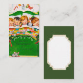 kerstfeestdag kinderen toevoegen berichtkaart visitekaartje (Voorkant / Achterkant)