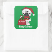Kerstfeestdag koe sticker land (Tas)