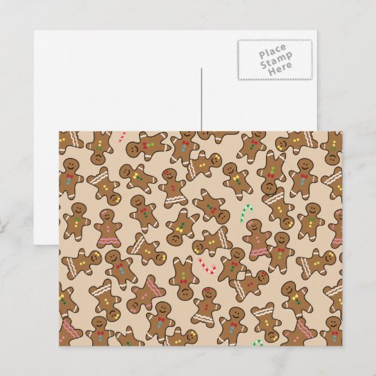 kerstfeestdag koekjes feestdagenkaart (Voorkant / Achterkant)