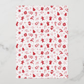 Kerstfeestdag - Koekjesbeurs Gold Folie Feestdagenkaart (Achterkant)