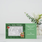 Kerstfeestdag koekjesbrood Koekjesfotokaart Feestdagenkaart (Staand voorkant)