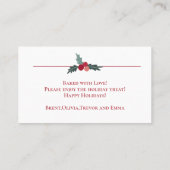 Kerstfeestdag Koekjeskoekje Baking Gift Kaart Visitekaartje (Achterkant)