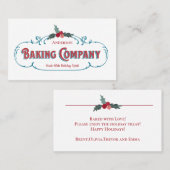Kerstfeestdag Koekjeskoekje Baking Gift Kaart Visitekaartje (Voorkant / Achterkant)
