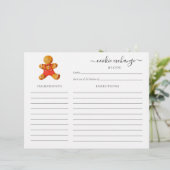 Kerstfeestdag Koekjeswisselaar Ontvang Briefhoofd (Staand voorkant)