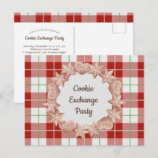 Kerstfeestdag Koekkeruitwisseling Briefkaart (Voorkant / Achterkant)