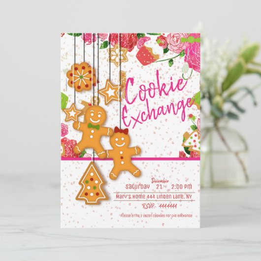 Kerstfeestdag Koekkeruitwisseling Kaart (Staand voorkant)