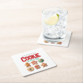 Kerstfeestdag Koekkeruitwisseling Kartonnen Onderzetters (Insitu)