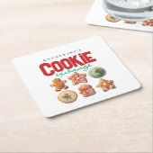 Kerstfeestdag Koekkeruitwisseling Kartonnen Onderzetters (Schuin)