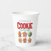 Kerstfeestdag Koekkeruitwisseling Papieren Bekers (Voorkant)