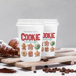 Kerstfeestdag Koekkeruitwisseling Papieren Bekers