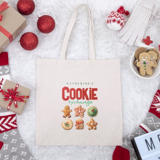 Kerstfeestdag Koekkeruitwisseling Tote Bag