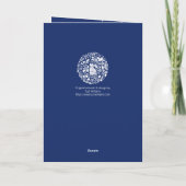 Kerstfeestdag konijn blauw Wit Vredesjaar Feestdagen Kaart (Achterkant)