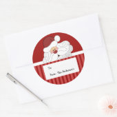 kerstfeestdag Label stickers voor kerstmis met ker (Envelop)