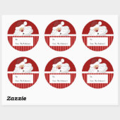 kerstfeestdag Label stickers voor kerstmis met ker (Vel)