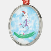 Kerstfeestdag, Lady Runner © Runner Metalen Ornament (Links)
