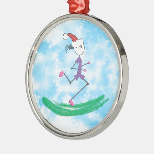 Kerstfeestdag, Lady Runner © Runner Metalen Ornament (Links)