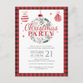 Kerstfeestdag Land Lumberjack Buffalo Uitnodiging Briefkaart (Voorkant)