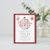 Kerstfeestdag Land Lumberjack Buffalo Uitnodiging Briefkaart (Staand voorkant)