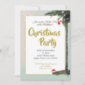 kerstfeestdag leopard Palm String Lights Kaart (Voorkant)