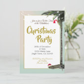 kerstfeestdag leopard Palm String Lights Kaart (Staand voorkant)