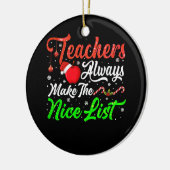 Kerstfeestdag Leraar altijd prettige lijst Keramisch Ornament (Links)