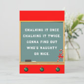 Kerstfeestdag leraar bedankkaart (Staand voorkant)