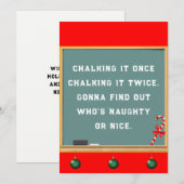 Kerstfeestdag leraar bedankkaart (Voorkant / Achterkant)