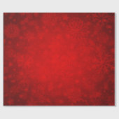 Kerstfeestdag - Levendig rood met sneeuwvlokken Cadeaupapier (Vlak)
