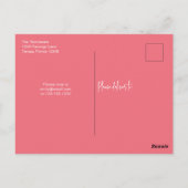 kerstfeestdag licht roze festive flamingo Inv Briefkaart (Achterkant)