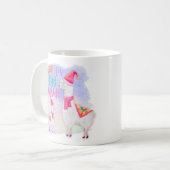 Kerstfeestdag Llama - Baby is buiten koud Koffiemok (Voorkant links)
