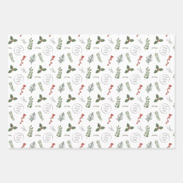 kerstfeestdag - Logo - Kleine zakelijke promotie Inpakpapier Vel