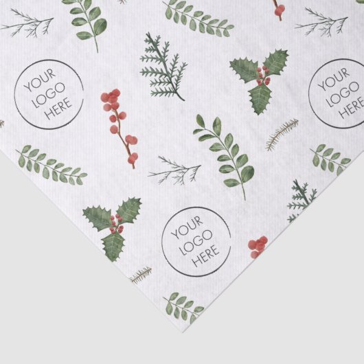 kerstfeestdag - Logo - Kleine zakelijke promotie Tissuepapier (Detail)