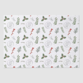 kerstfeestdag - Logo - Kleine zakelijke promotie Tissuepapier