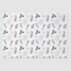 kerstfeestdag - Logo - Kleine zakelijke promotie Tissuepapier