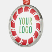 kerstfeestdag Logo niet minimum Metalen Ornament (Links)