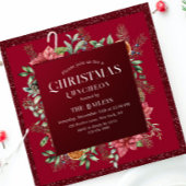 Kerstfeestdag Luncheon Glitter Winter Floral Kaart