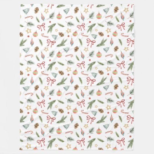 Kerstfeestdag Magic Fleece Deken (Voorkant)