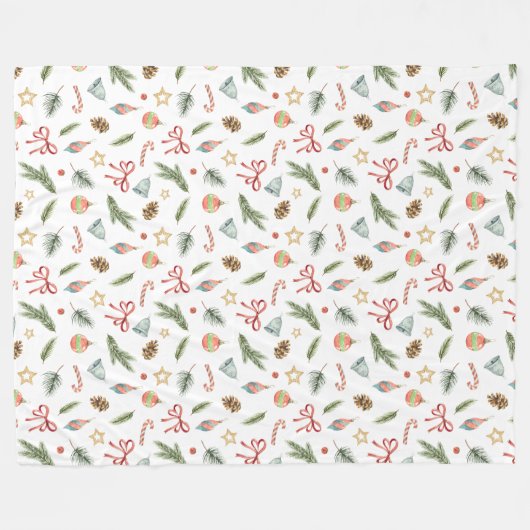 Kerstfeestdag Magic Fleece Deken (Voorkant (Horizontaal))