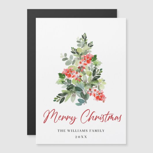 kerstfeestdag, magnetische Kaart (Voorkant / Achterkant)